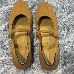 Rothy's Mary Jane’s Tan Beige Nude Flats